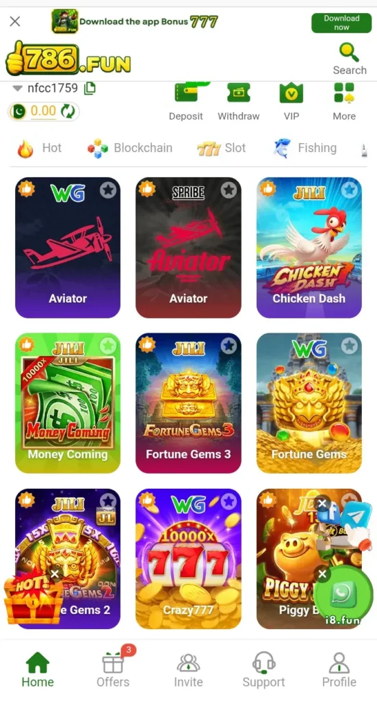 786fun game interface