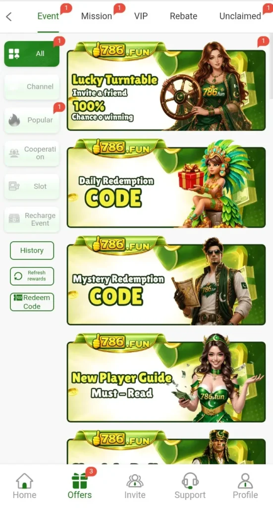 786fun game bonus image