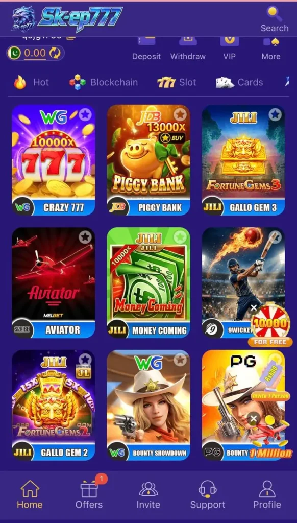 sk-ep777 game interface