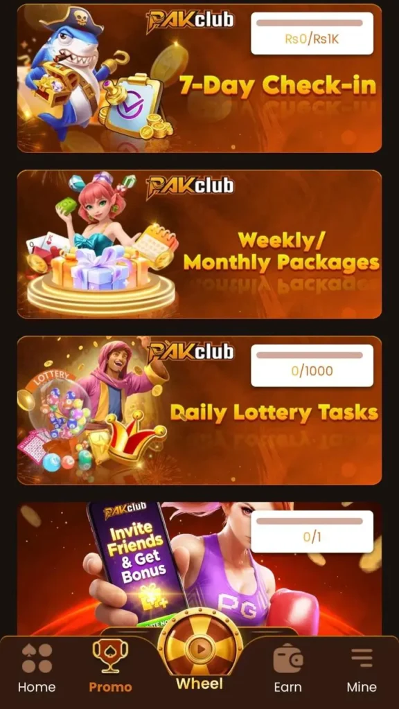pakclub game bonus image