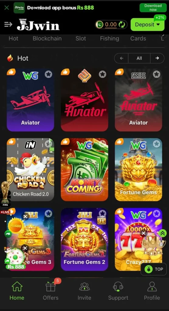 jjwin game interface